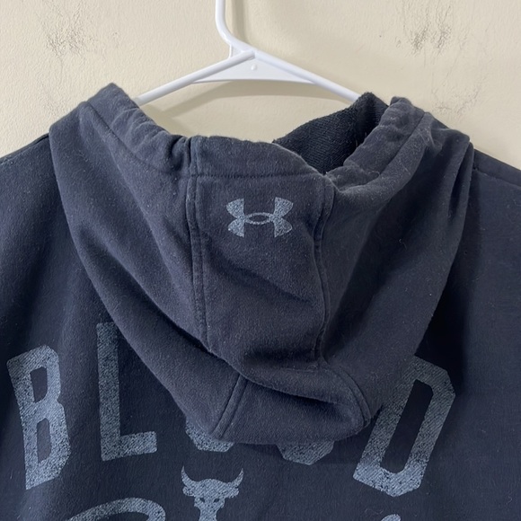Under Armour Men’s Project Rock Black Terry Bull Sleeveless Hoodie Size XXL - Picture 6 of 9